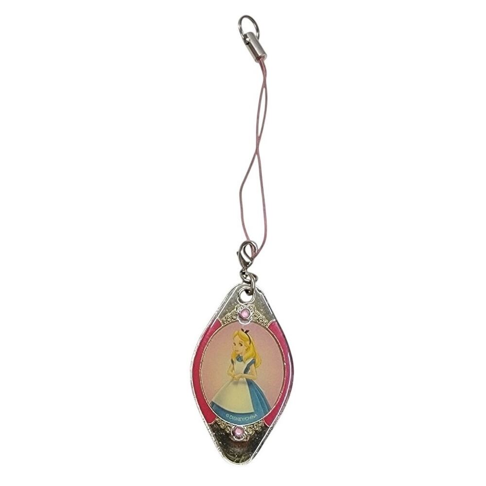 Disney Alice in Wonderland Cheshire Cat Double Sided Charm Phone Strap Y2K